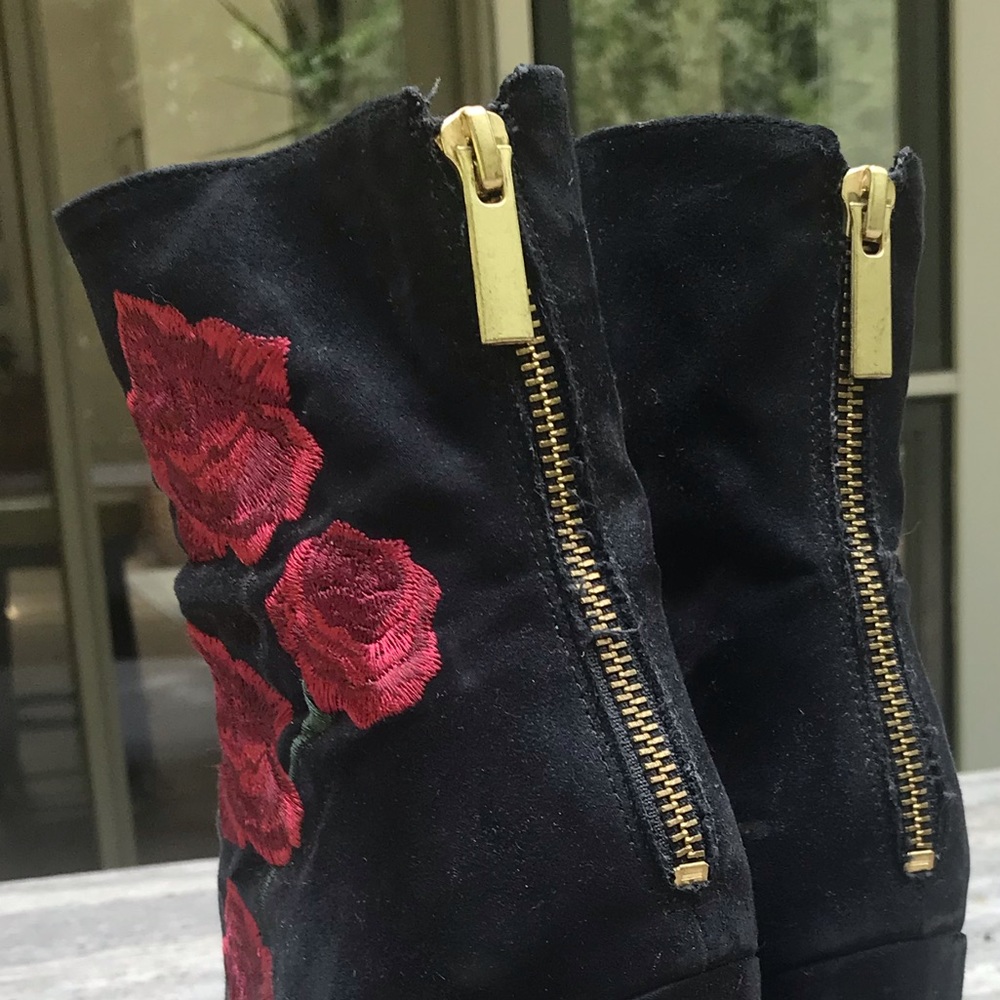 Embroidered Rose Boots - image 2